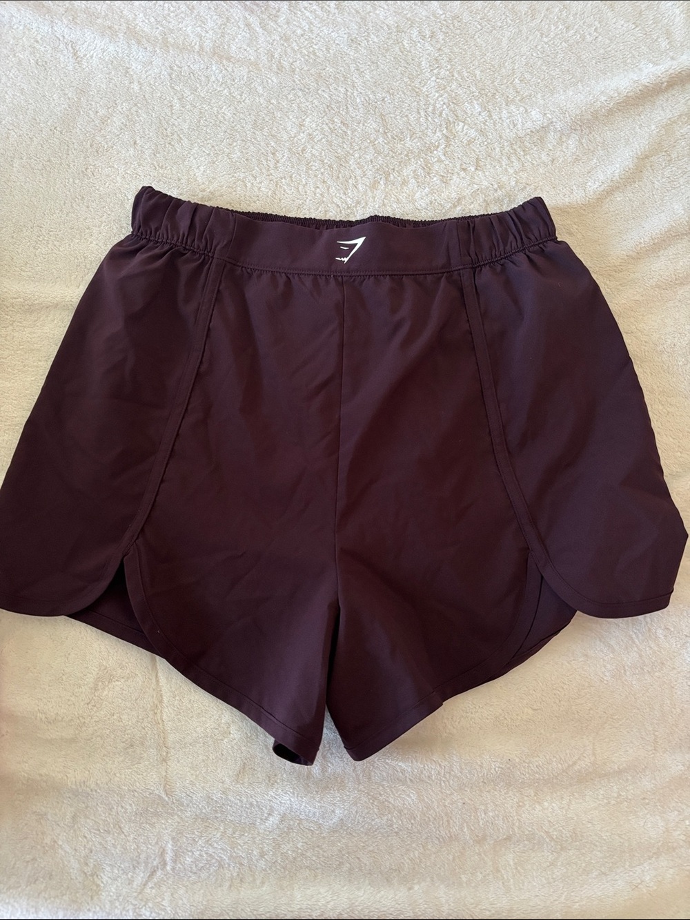 Gymshark Women's Athletic Shorts in Deep Burgundy Plum